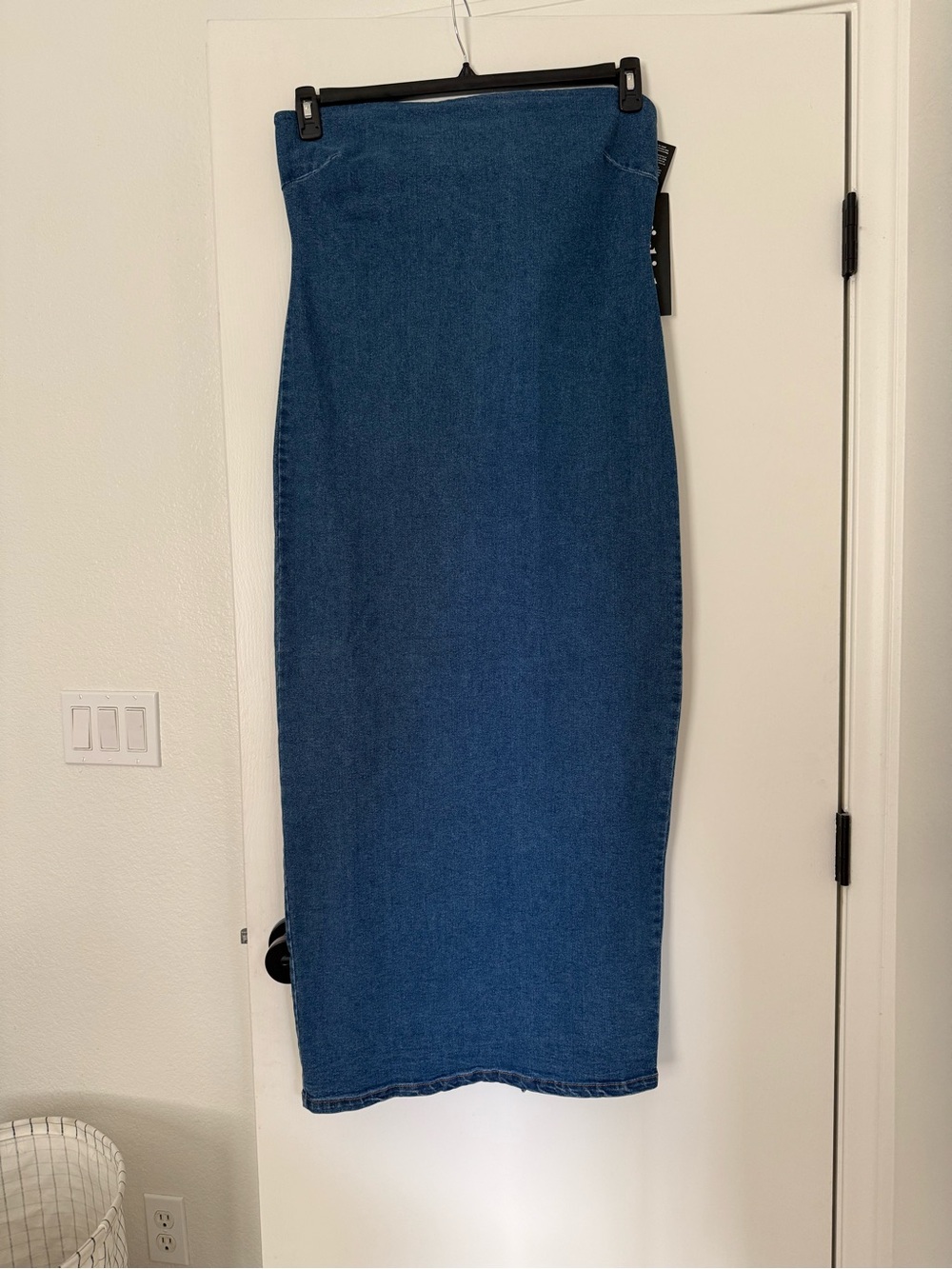 Strapless Jean Maxi Dress